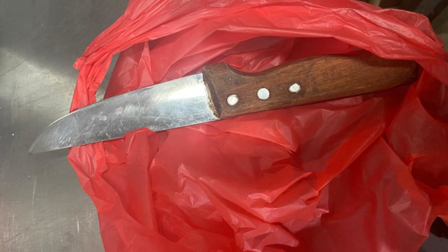 הסכין שנמצאה בתיקה של החשודה