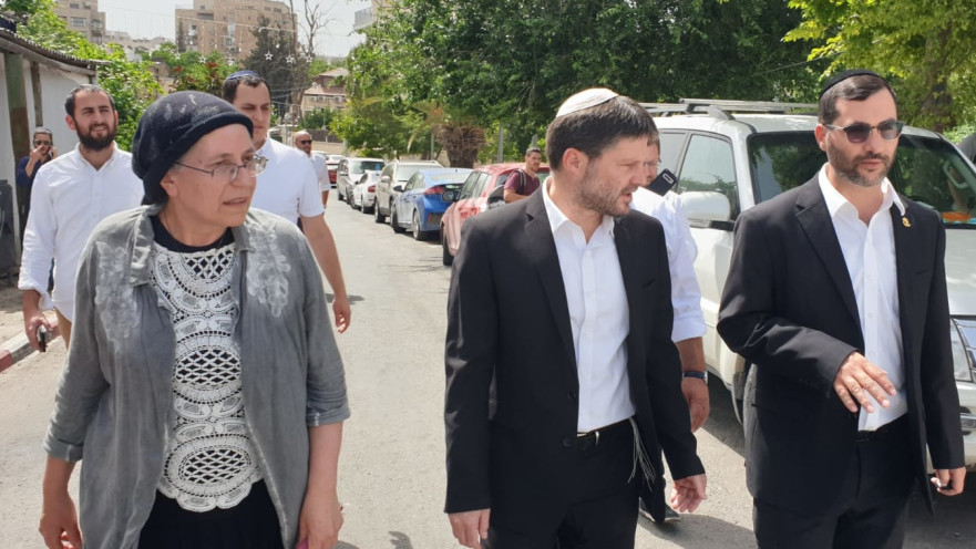 חברי הכנסת סמוטריץ' וסטרוק בשייח ג'ראח 