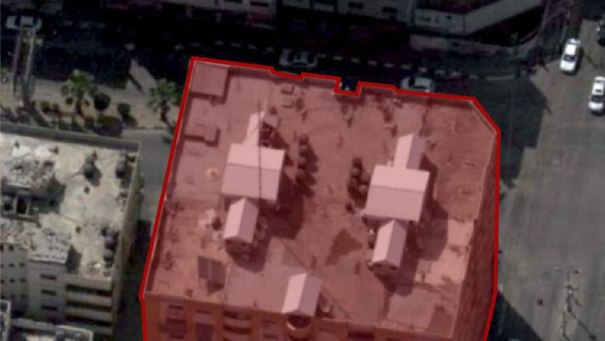 אחד מהמבנים שהותקפו על ידי צה"ל