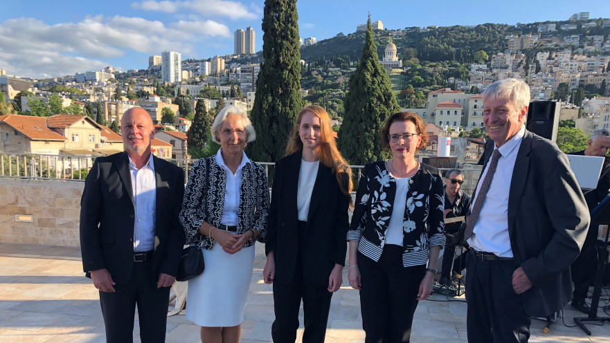 עו"ד מיכאל פפה, עינת קליש-רותם, רותם פפה, ד"ר סוזנה ואזום-ריינר ועופר קיש