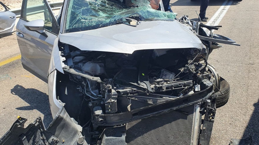 זירת התאונה בכביש 90