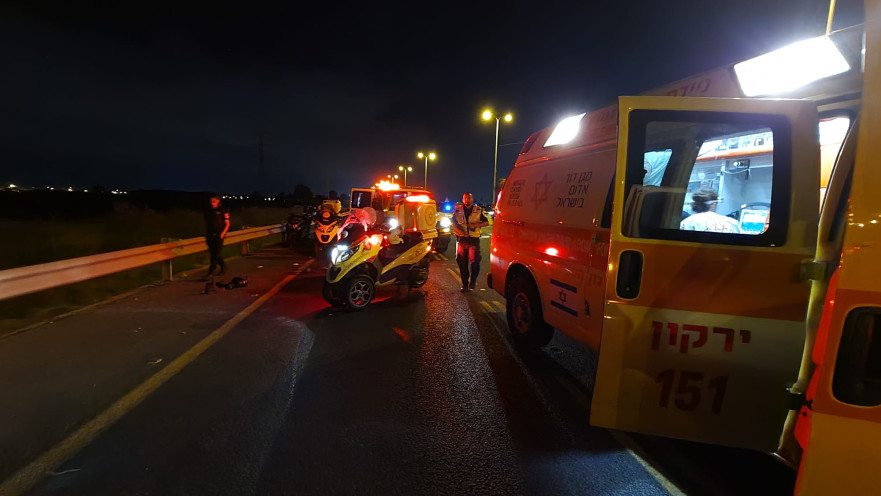 זירת התאונה בחולון