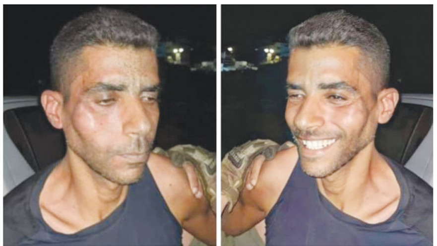 תמונות שהופצו ברשתות החברתיות של זכריה זביידי לאחר שנלכד