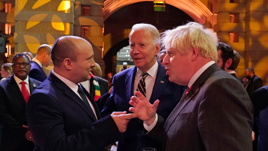 בנט, ג'ונסון וביידן בוועידת האקלים