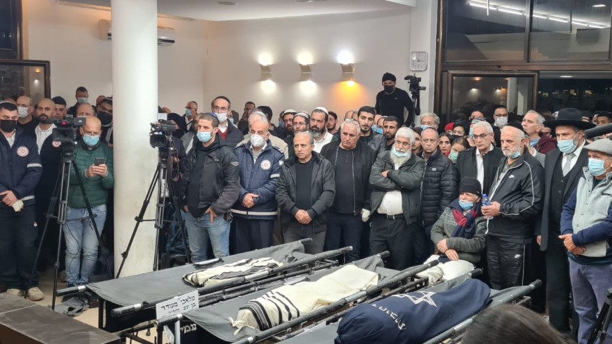 הלווית האחים שנהרגו בתאונה הקטלנית בבנימין