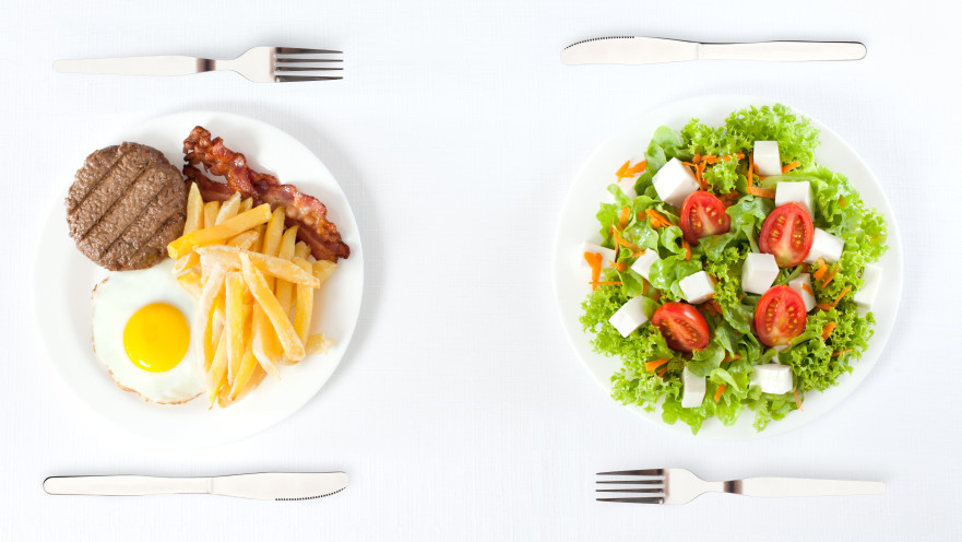 אוכל בריא, אוכל משמין (אילוסטרציה)