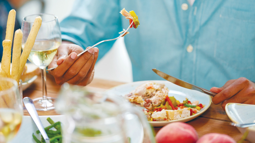 אדם אוכל, אילוסטרציה