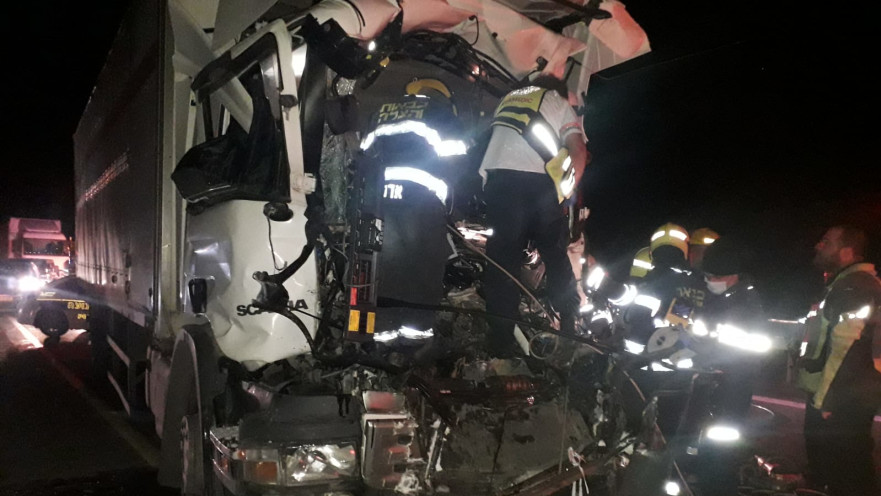 מזירת התאונה בכביש 6