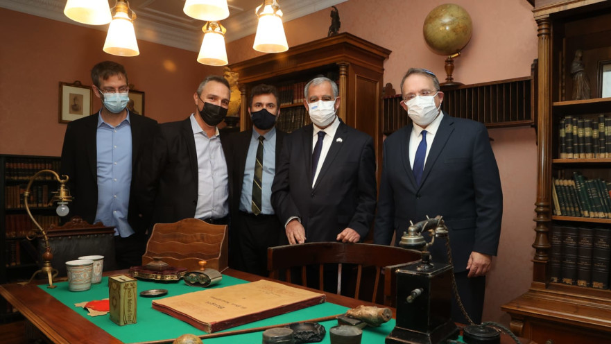 מיקי לוי במרכז הרצל של ההסתדרות הציונית העולמית