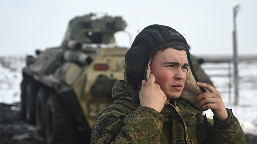 חייל אוקראיני בגבול עם רוסיה