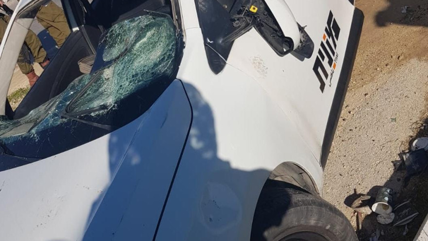 המונית שניזוקה בשכם