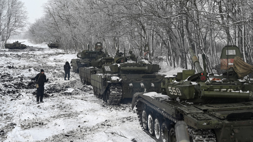 כוחות צבא רוסיה בתרגיל צבאי סמוך לאוקראינה