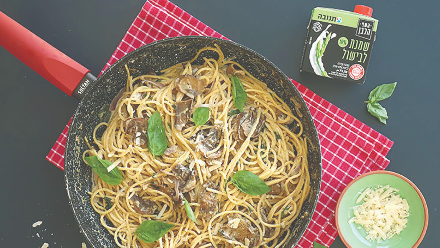 פסטה שמנת פטריות