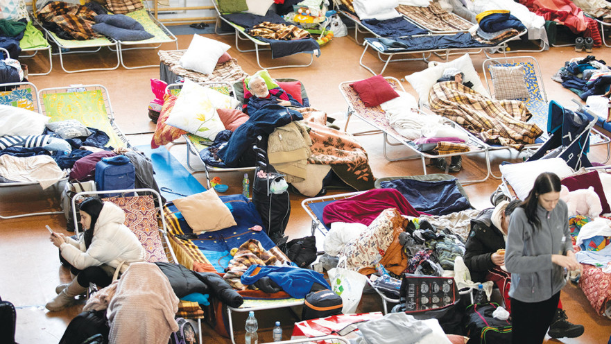 פליטים מאוקראינה בגבול עם פולין