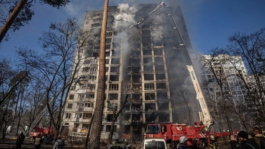 נזק מהפגזות רוסיה בקייב, אוקראינה