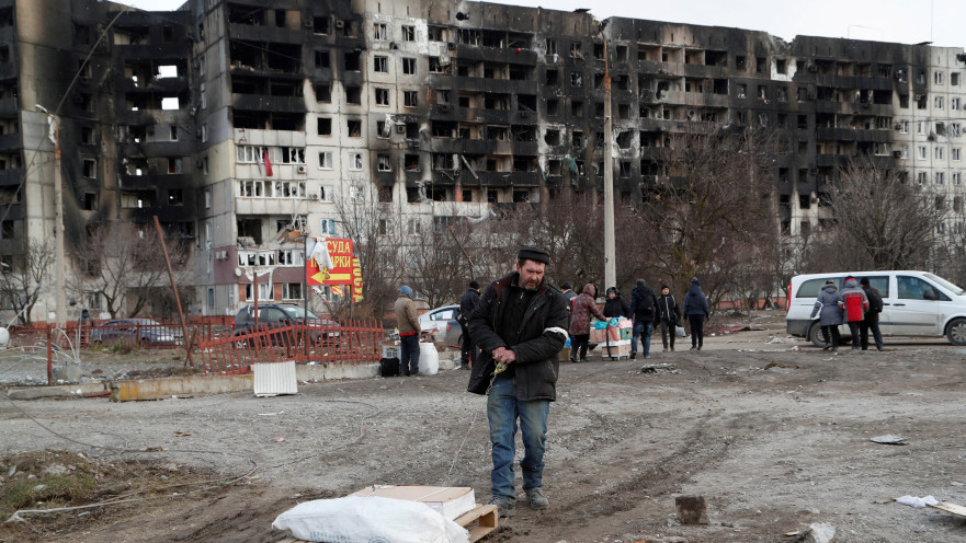 הריסות בעיר מריופול, אוקראינה