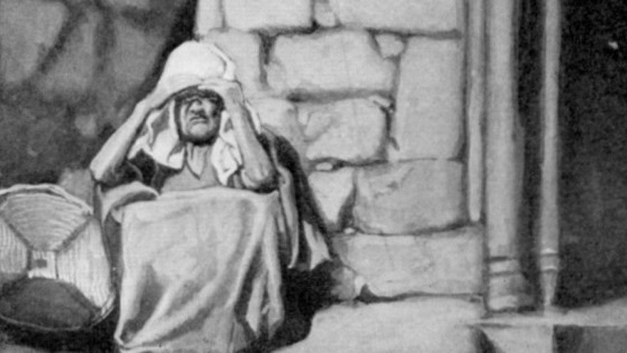 מרים מחוץ למחנה. ציור: ג'יימס טיסו, 1896