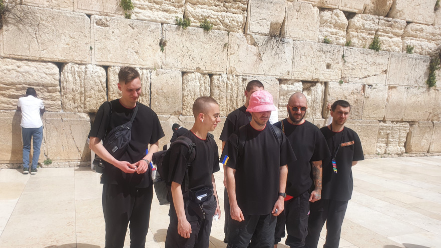 המשלחת האוקראינית לאירוויזיון בכותל המערבי