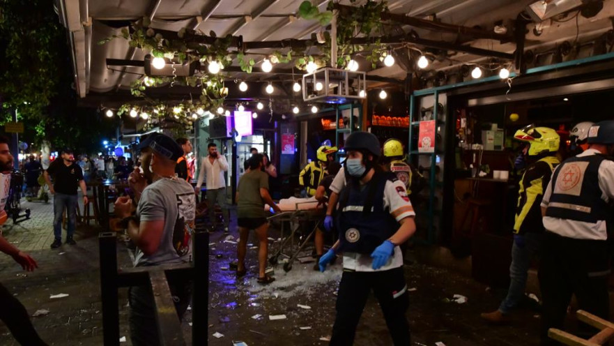 זירת הפיגוע בתל אביב