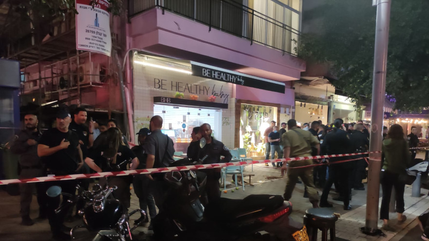 זירת הפיגוע בתל אביב