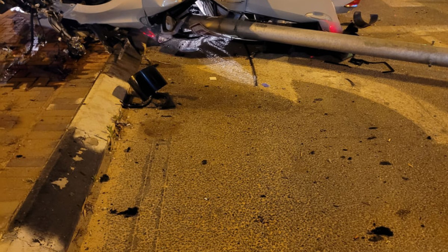 זירת התאונה בכביש 40