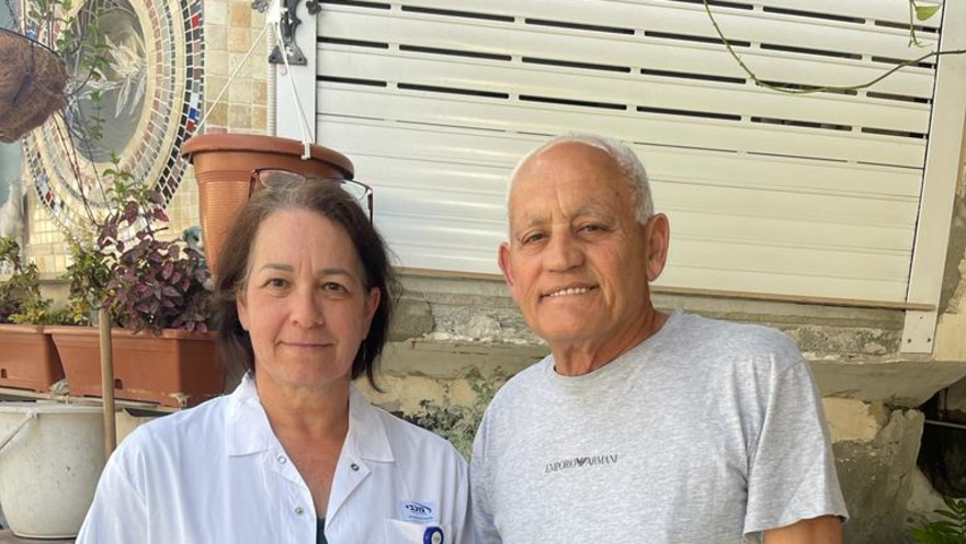 גבריאל אדרי והפיזיותרפיסטית יעל רוט איילון