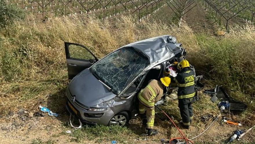 מזירת התאונה בכביש 3703 