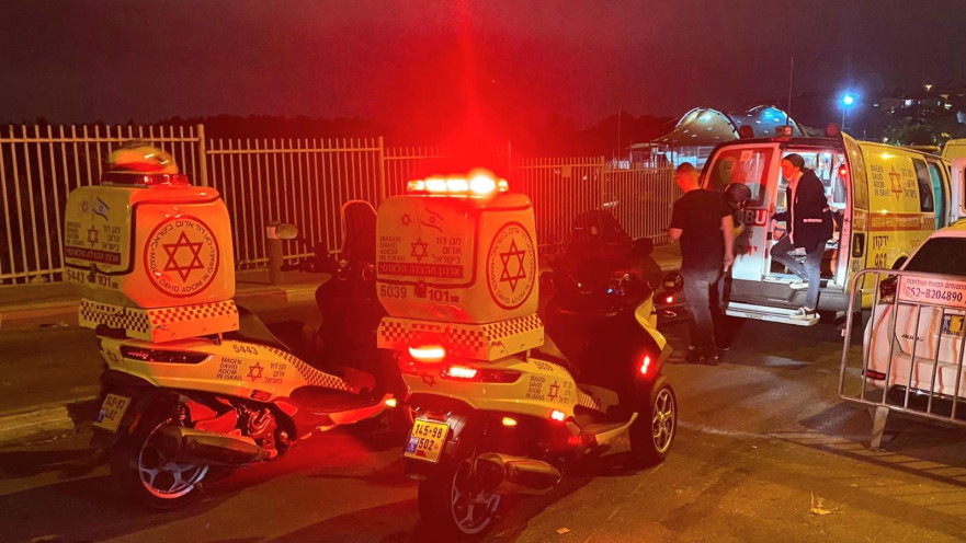 זירת הפיגוע באלעד 