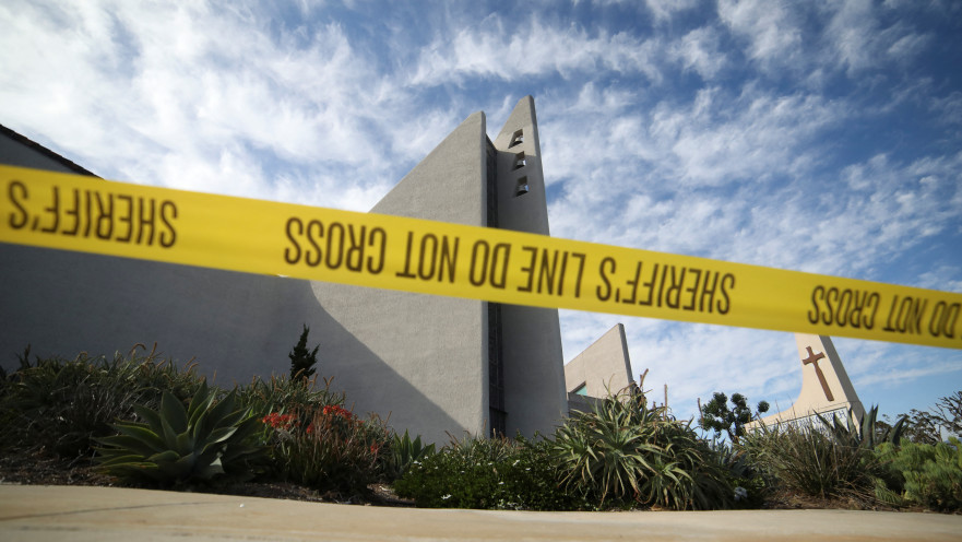 הכנסייה בקליפורניה שבה התבצע הירי 