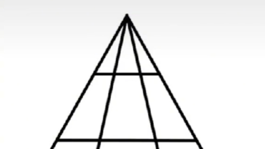 כמה משולשים יש בתמונה? רוב הצופים ניחשו שיש ארבעה