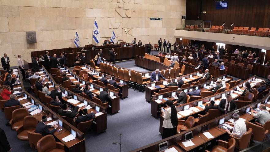 מליאת הכנסת במהלך הדיון על חוק התפזרות הכנסת