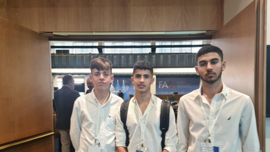 התלמידים יונתן פז, יהונתן נח ונדב דהאן