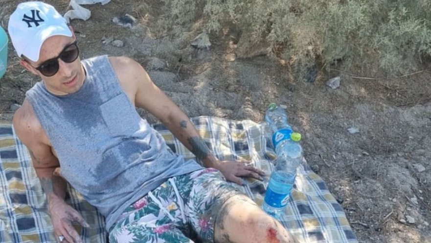 ליאור ישראלי, נפל לתוך בולען שכיסה חצי מגופו