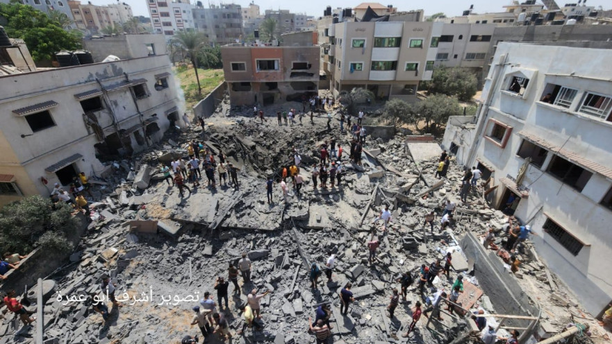 מתחם הג'יהאד האיסלאמי אחרי הפגזת צה"ל