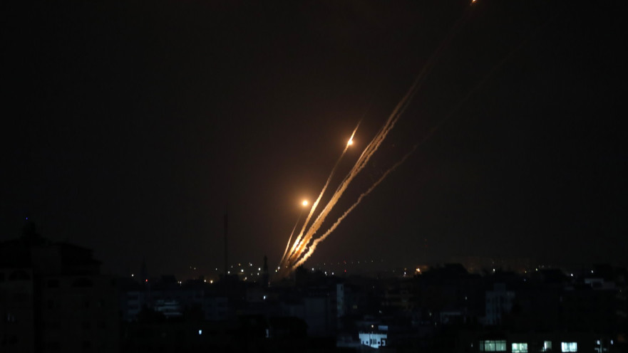 ירי רקטות מרצועת עזה במהלך מבצע "עלות השחר"