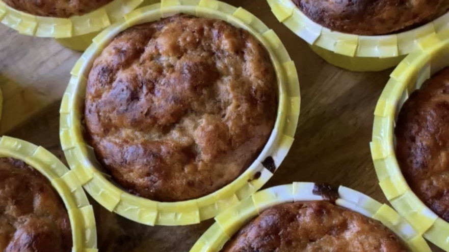 מאפינס בננה שוקולד