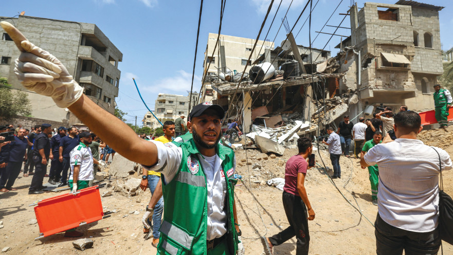 פינוי פצועים ברצועת עזה במבצע "עלות השחר"