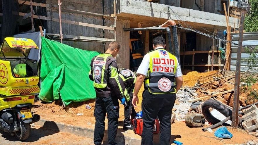 זירת תאונת העבודה בראשון לציון 