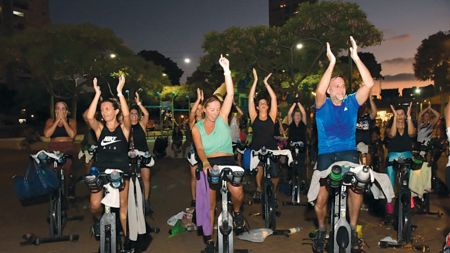 מרתון ספינינג בשקיעה