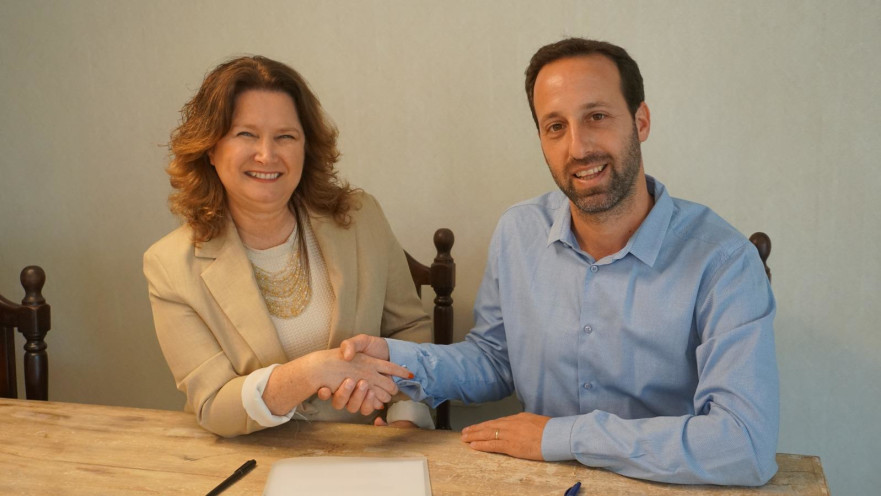 יו״ר סיעת העבודה ח״כ רם שפע ויו״ר סיעת מרצ ח״כ מיכל רוזין