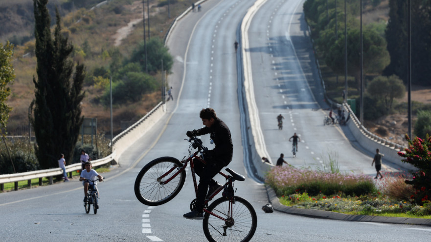 כבישים ריקים בכיפור, ירושלים