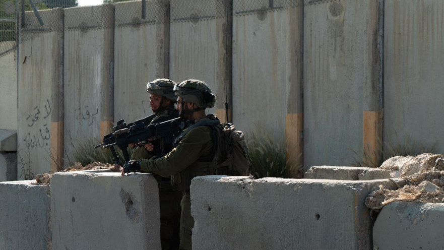 חיילים בזירת הפיגוע ליד שבי שומרון