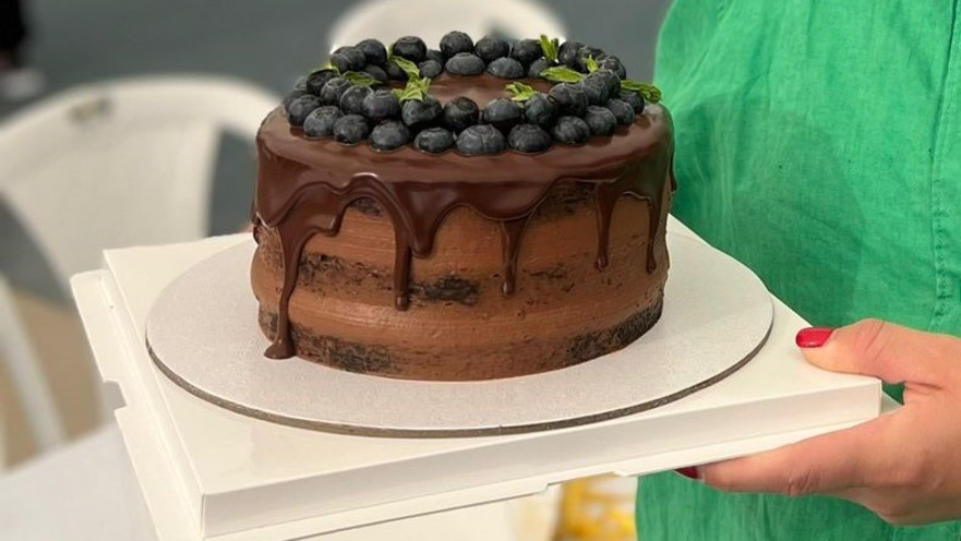 העוגה הזוכה במקום הראשון בתחרות פסטיבל השוקולד נוף הגליל