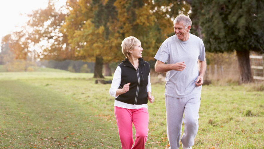 אנשים עושים הליכה בפארק, אילוסטרציה