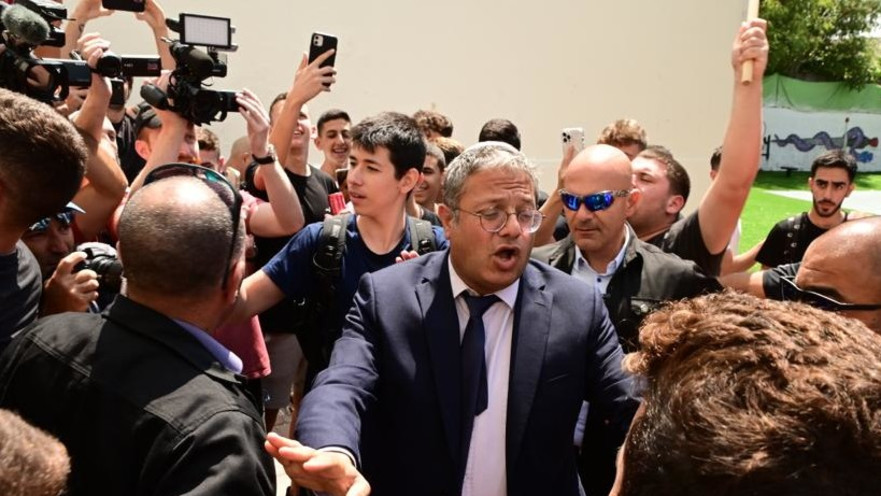 ח"כ בן גביר בתיכון בליך, לפני כחודשיים. "אינו דוגמה ואינו מופת"