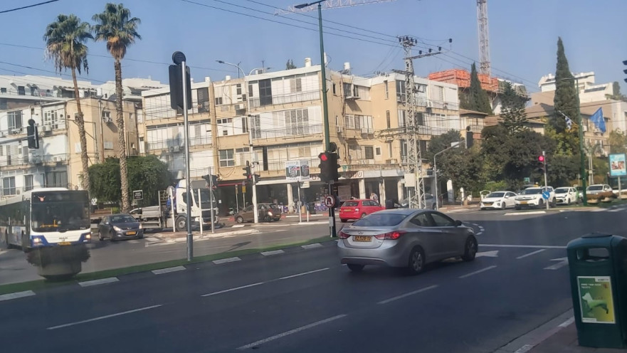 צומת בן גוריון-שדרות ירושלים ברמת גן. כאן תוקם תחנת המטרו