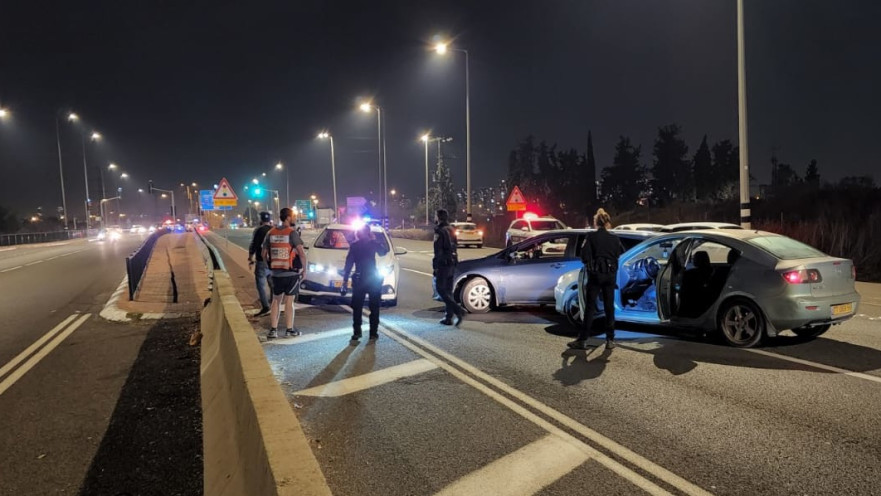 סוף המרדף בכביש 40, בין צומת מגשימים לצומת נחלים