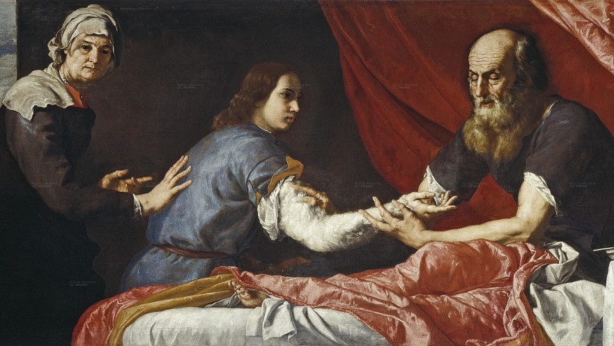 יצחק מברך את יעקב, ציור: חוסה דה ריברה (1637)