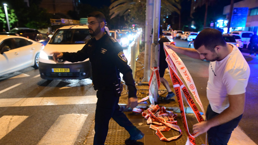 זירת הרצח במעבר החצייה בחולון