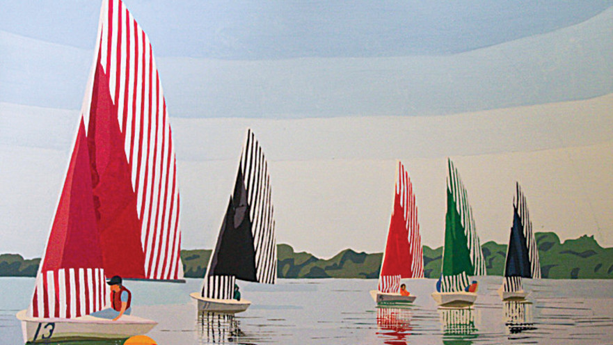 גיל הלר, סירות מפרש, שמן על בד